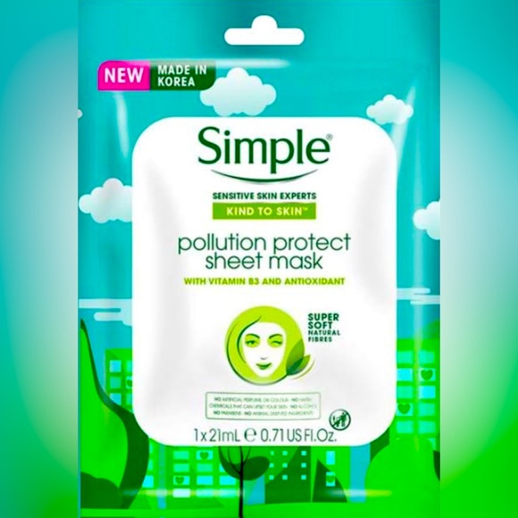 NWT! Simple Pollution Protect Sheet Mask - 10 pack - Picture 1 of 2